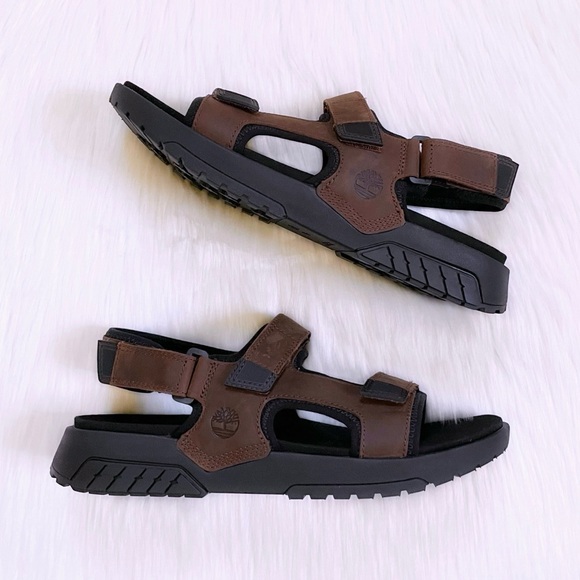 Timberland Men’s Anchor Watch Back Strap Brown Sandals - Picture 6 of 7